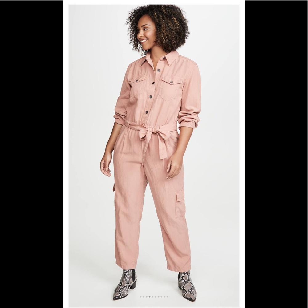 Alice and Olivia Kai Cargo Jumpsuit in Rose - Picture 5 of 12